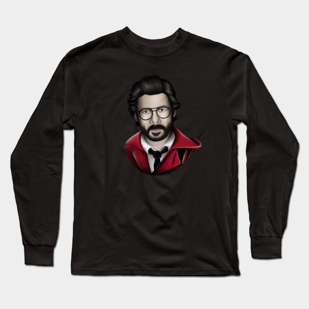 La casa de papel - El profesor Long Sleeve T-Shirt by showmetype